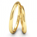 Imagem da oferta Alianças Casamento Linha Classic Ouro 2mm Abaulada Polida