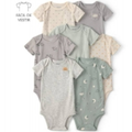 Imagem da oferta Kit Body Bebê 7 Peças Ovelhas e Listras Multicor Carter's