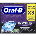Imagem da oferta CREME DENTAL ORAL B 3D WHITE CARVAO 70G COM 3 UNIDADES