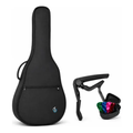Imagem da oferta Kit Capa Para Violao Guitarra capotraste 5 Palhetas E Porta Preto