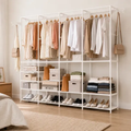Imagem da oferta Arara Organizadora 4 Colunas Closet Cabideiro 10 Prateleiras - Branco