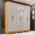 Imagem da oferta Guarda-roupa Casal 6 Portas 2 Gavetas Com Espelho