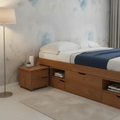 Imagem da oferta Cama Multifunção Link's Charme Casal Amêndoa Madeira Maciça de Pinho