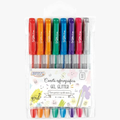 Imagem da oferta Caneta Esferográfica Gel com Glitter 1.0mm Blister com 8 Cores, BRW