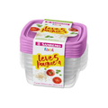 Imagem da oferta Sanremo - Conjunto de 5 Potes Plástico Hermético de 530 ml, Linha Fácil