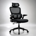Imagem da oferta Cadeira Lombar Ergonômica Escritório Apoio Mesh Suporte Cor Preto Malha Nylon Pu