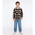Imagem da oferta Camisa Infantil Em Algodão Xadrez com Capuz e Forro Interno - Tam 5 a 14 Anos
