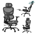 Imagem da oferta YESOP Cadeira De Escritório Ergonômica Com Apoio Lombar E De Pernas