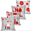 Imagem da oferta Kit com 4 Capas para Almofadas Decorativas Natal