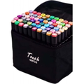 Imagem da oferta Kit De 60 Canetas Marcador Permanente Ponta Dupla Touch Coloridas Para Desenho Profissional Escolar Infantil Com Estojo Organizador Base Artista Canet