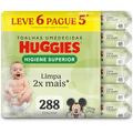 Imagem da oferta Lenços Umedecidos Huggies 288 Lenços - 6 Pacotes com 48 Unidades Cada