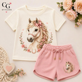 Imagem da oferta Conjunto Infantil Feminino Cavalo Country (Tam. 2 ao 16, Diversas cores)