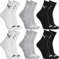 Imagem da oferta Kit 6 Pares Meias Puma Algodão Cano Médio Alto Atoalhado 2 Pretas, 2 Cinzas E 2 Brancas G - 39 A 43