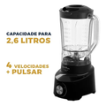 Imagem da oferta Liquidificador Britânia 2.6l Diamante 1100 Preto