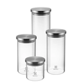 Imagem da oferta Potes Herméticos Electrolux de Vidro Porta-Mantimentos com Tampa Inox 4 Unidades