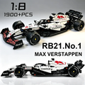 Imagem da oferta NOVO 2026 MK6025 Blocos de Montar de Carro Esportivo Branco RB21 1900+ Peças Desempenho Clássico Técnico Modelo MO