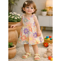 Imagem da oferta Vestido Infantil Florzinha Com Lacinho