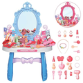 Imagem da oferta Penteadeira Brinquedo Princesa Maquiagem Espelho Menina Acessórios Faz de Conta (Azul)