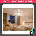 Imagem da oferta Ventilador de Teto LED 60W 6 Hélices Dobráveis com Controle Remoto Super Silencioso