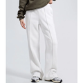 Imagem da oferta Calça Wide Leg em Moletom com Friso Frontal