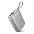 Imagem da oferta Basike Power Bank 20.000mah Rápido Portátil 45w Rápido Com Display Cor Branco Power 3-saídas Com Cabo Embutido Usb-c Para Samsung iPhone Xiaomi Mo