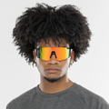 Imagem da oferta Óculos de Sol Oxer Esportivo Haste Vazada Lentes Espelhada Narigueira Ajustável Armação Flutuante