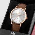 Imagem da oferta Relógio Dumont Masculino Traveller Rosé - Du2035mou5k Marrom Rosé Prata