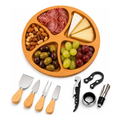 Imagem da oferta Kit Vinho 4 Peças + 4 Facas P Queijo + Petisqueira