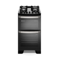 Imagem da oferta Electrolux Fogão 4 bocas Electrolux Preto Experience Mesa de Vidro, 2 Fornos e Grade de Ferro Fundido (FE4DB) 220V