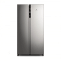 Imagem da oferta Geladeira Electrolux Frost Free Inverter 435L Efficient com AutoSense Side by Side cor Inox Look (IS4S)