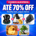 Imagem da oferta Combos de Ofertas Aliexpress com até 70% OFF + Frete Grátis em 3 Itens ou mais!
