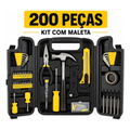 Imagem da oferta Jogo de Ferramentas 200 Peças com Chaves de Precisão e Allen Kit com Maleta Resistente - Titanium Platina
