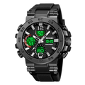 Imagem da oferta Relógios Digitais Militares Masculinos Quartzo Esportivo À Prova D'água Relógios de Mostrador Grande com Alarme Fuso Horário Duplo Visor Luminoso