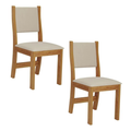 Imagem da oferta Conjunto 2 Cadeiras Estofadas Para Mesa De Jantar Sol Viero