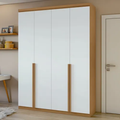 Imagem da oferta Guarda-Roupa Solteiro 4 Portas 2 Gavetas MDF Móveis Lopas Moderno