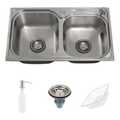 Imagem da oferta Cuba Para Cozinha Gourmet Pia Dupla Aço Inox Ticunas Pingoo.Casa