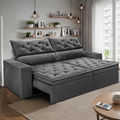 Imagem da oferta Sofá Retrátil e Reclinável 2,00m Essence Velusoft Cinza