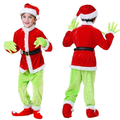 Imagem da oferta Novo conjunto de fantasia de Natal com animais peludos verdes fantasia de elfo fofa e elegante para festas e festivais.
