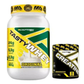 Imagem da oferta Suplemento Tasty Whey 3W Gourmet Pote 900g + Creatina Adaptogen 300g