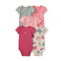 Imagem da oferta Kit Body Carter's Bebê Em Algodão 5 Peças Borboletinhas