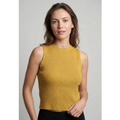 Imagem da oferta Regata Feminina CaCay Tricot Canelada Mostarda