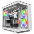 Imagem da oferta Gabinete Gamer Montech King 65 Pro Mid Tower Vidro Temperado ATX Black Sem Fonte Com 3 Fans ARGB Branco