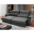 Imagem da oferta Sofá Retrátil Reclinável Grécia 2,30m Suede Velut Cinza King House