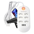 Imagem da oferta Filtro de Linha Betahome com 6 Tomadas e 3 USB para 2500W Bivolt