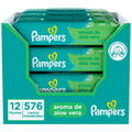 Imagem da oferta Lenço Umedecido Pampers Aloe Vera 12 Pacotes com 48 Unidades Cada