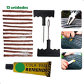 Imagem da oferta Kit Reparo Pneu Furo Remendo Carro Moto + Refil Macarrão