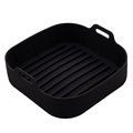 Imagem da oferta Lyor - Forma Quadrada De Silicone Para Air Fryer Preta 20cm X 7cm