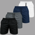 Imagem da oferta Kit 4 Short Praia Masculino Bermuda Tactel Verão Academia 1 De Cada Cor G