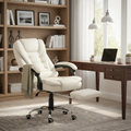 Imagem da oferta Cadeira De Escritório Itália Presidente Ergonômica Couro Sintético Encosto Ajustável Com Trava E Apoio Para Pés Cor Marrom Luvinco