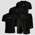Imagem da oferta Kit 5 Peças All Black Dry 3 Camisetas E 2 Bermudas Alpha